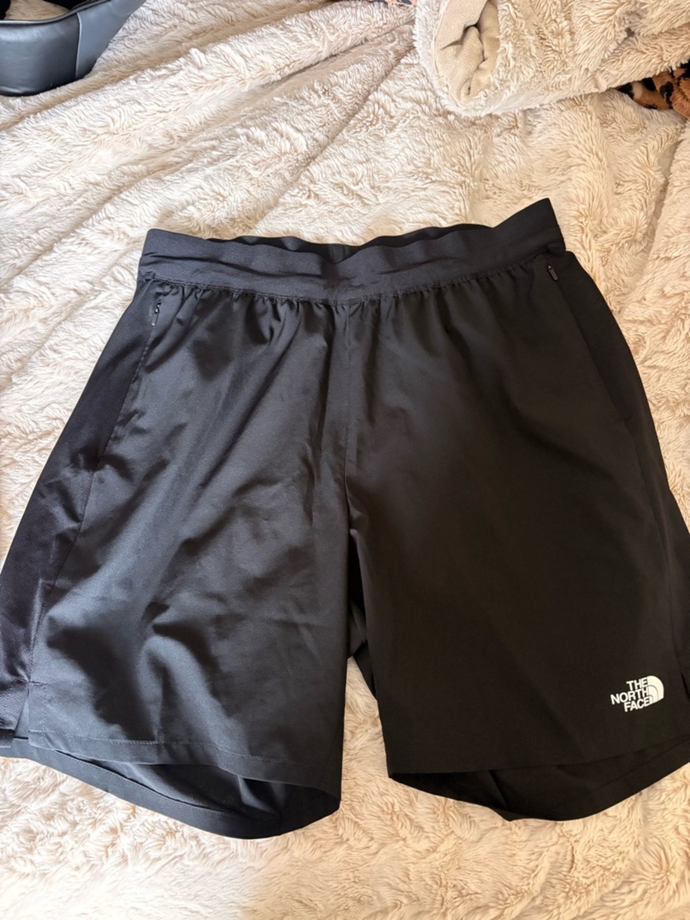 The North Face Men’s Black Athletic Shorts with Logo